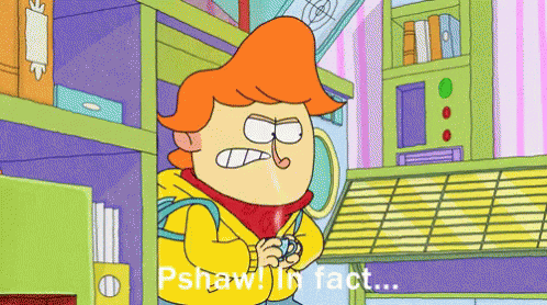 A Cartoon Character Says Pshaw In Fact GIF