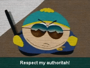 Cartoon Character Saying Respect My Authority GIF