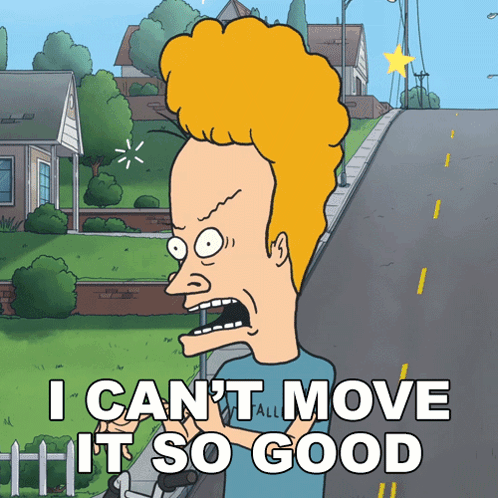 A Cartoon Character Says That He Can 'T Move It So Good GIF