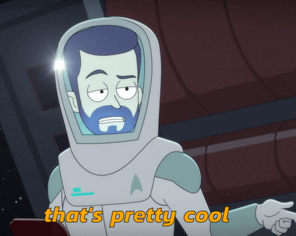 A Cartoon Character Says That 'S Pretty Cool While Pointing GIF