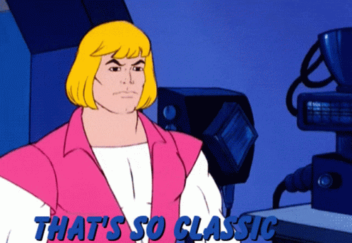 A Cartoon Character Says That 'S So Classic In Blue GIF