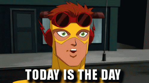 A Cartoon Character Says " Today Is The Day " GIF
