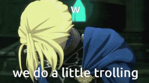 A Cartoon Character Says We Do A Little Trolling While Another Character Looks On GIF