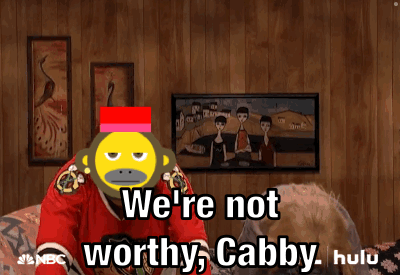 A Cartoon Character Says We 'Re Not Worthy GIF
