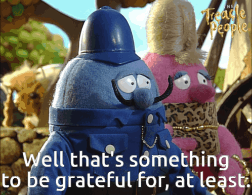 Cartoon Saying Well That S Something To Be Grateful For GIF
