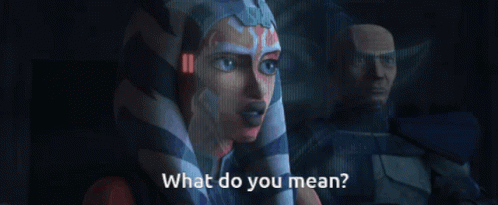 A Cartoon Character Says What Do You Mean In A Dark Room GIF