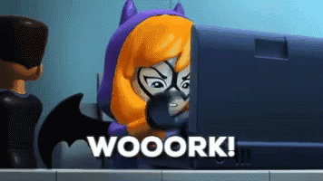 A Cartoon Character Says Wooork In Front Of A Computer Screen GIF