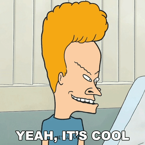 A Cartoon Character Says " Yeah It 'S Cool " While Smiling GIF