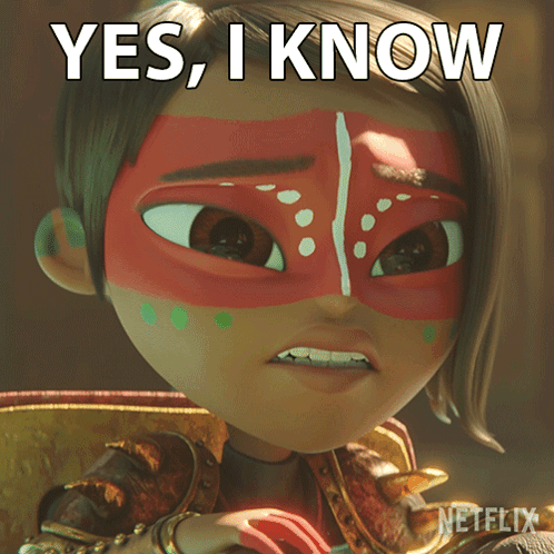 A Cartoon Character Says Yes I Know In A Netflix Ad GIF