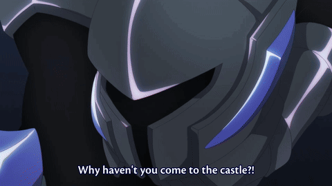 A Cartoon Character Says " You Wretched " At The Bottom Of The Screen GIF