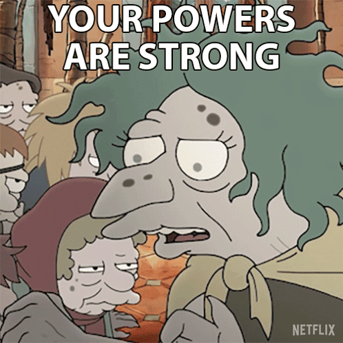 A Cartoon Character Says Your Powers Are Strong In A Netflix Ad GIF