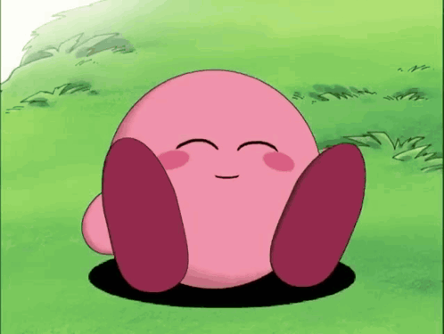 A Cartoon Character Sitting In A Hole In The Grass GIF