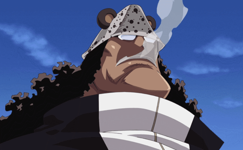 A Cartoon Character Smoking A Cigarette And Wearing A Bear Hat GIF