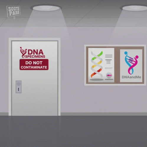A Cartoon Character Standing In Front Of A Door That Says Do Not Contaminate GIF