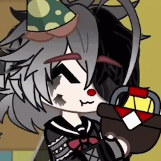 A Cartoon Character Wearing A Birthday Hat Is Holding A Basket . GIF