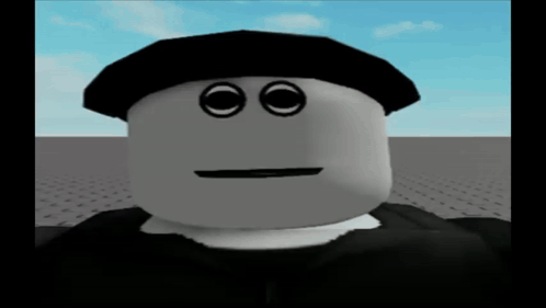 A Cartoon Character Wearing A Black Hat And A Black Shirt Is Making A Funny Face GIF