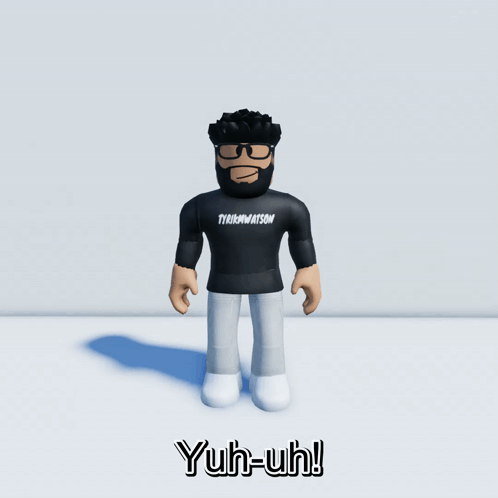 A Cartoon Character Wearing A Black Shirt That Says Thurman Watson GIF