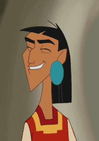 A Cartoon Character Wearing A Blue Earring And A Red Shirt GIF