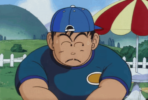 A Cartoon Character Wearing A Blue Hat And A Blue Shirt With The Letter C On It GIF