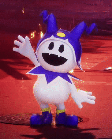 Cartoon Character Waving With Blue Hat And Shoes GIF