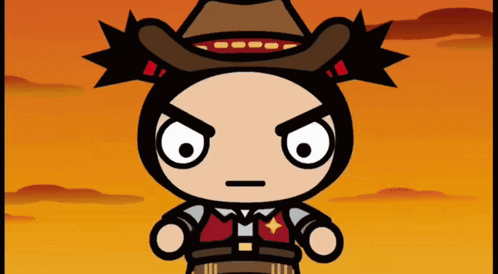 A Cartoon Character Wearing A Cowboy Hat And A Sheriff 'S Vest GIF