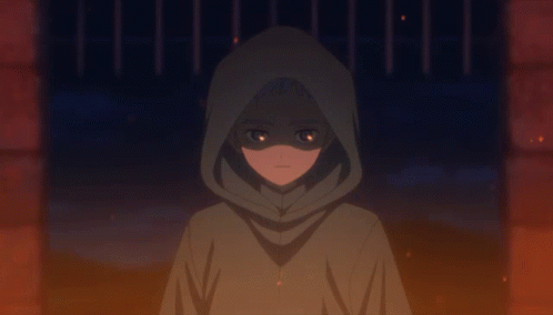A Cartoon Character Wearing A Hooded Jacket With A Mask On Their Face GIF