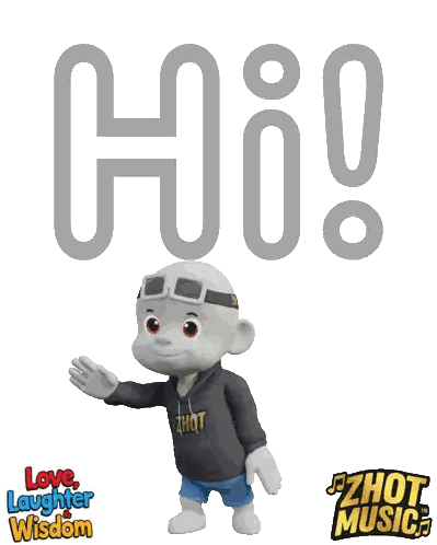 a cartoon character wearing a hoodie that says thot on it
