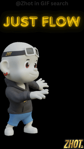 A Cartoon Character Wearing A Hoodie That Says Zhot GIF