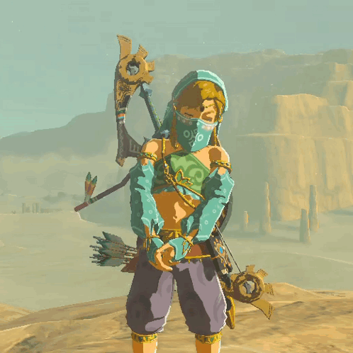A Cartoon Character Wearing A Mask And Gloves Holds A Bow And Arrow GIF