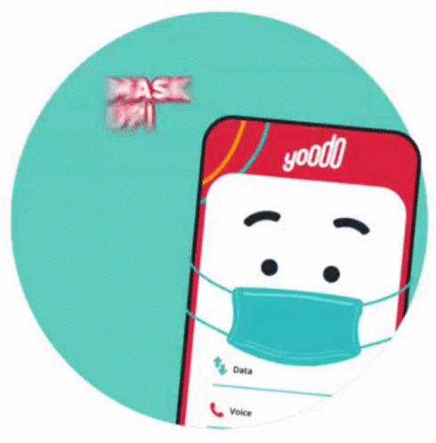 A Cartoon Character Wearing A Mask Points To A Phone That Says Yodo GIF