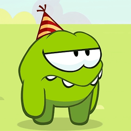A Cartoon Character Wearing A Party Hat Looks Angry GIF