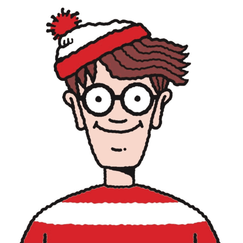 A Cartoon Character Wearing A Red And White Striped Shirt And Hat GIF