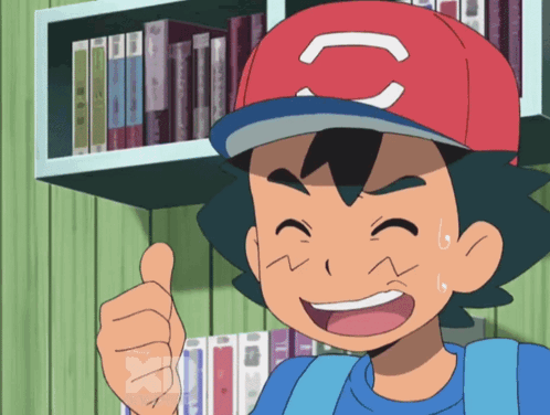 Smiling Cartoon Character With Red Hat Giving Thumbs Up GIF