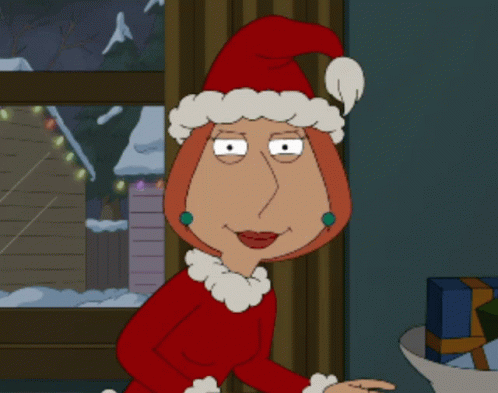 A Cartoon Character Wearing A Santa Hat GIF