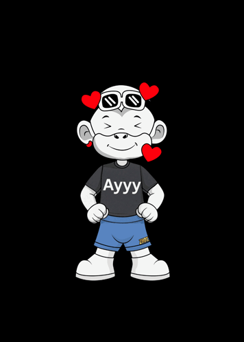 A Cartoon Character Wearing A Shirt That Says Ayuu GIF