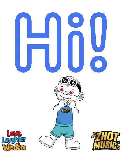 a cartoon character wearing a shirt that says zhot