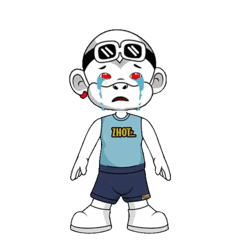 a cartoon character wearing a shirt that says ' zhot ' on it