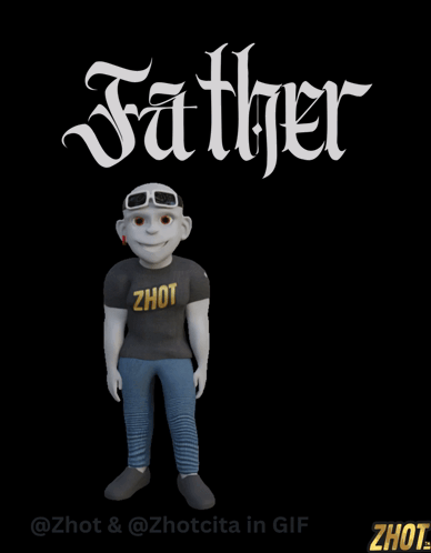 A Cartoon Character Wearing A Shirt That Says Zhot GIF