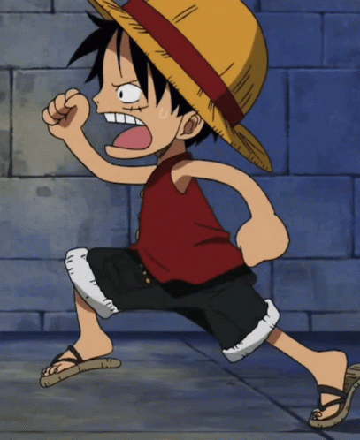 A Cartoon Character Wearing A Straw Hat And Flip Flops GIF
