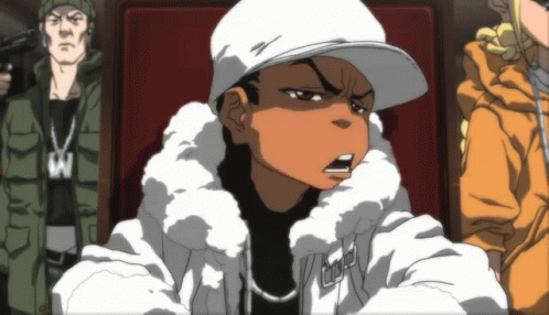 A Cartoon Character Wearing A White Jacket With A Fur Collar And A Hat With The Letter W On It GIF