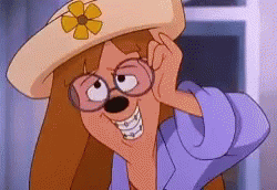 A Cartoon Character Wearing Glasses And A Hat Is Smiling GIF