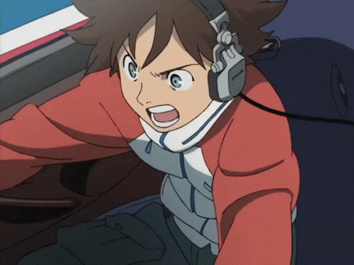 A Cartoon Character Wearing Headphones And A Red Jacket With The Letter T On His Chest GIF