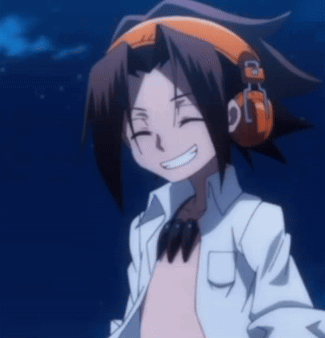 A Cartoon Character Wearing Headphones And A White Shirt Smiles GIF