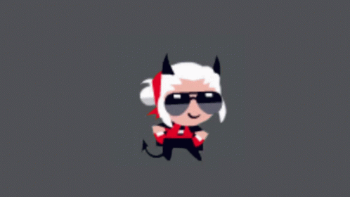 A Cartoon Character Wearing Sunglasses And A Red Jacket GIF
