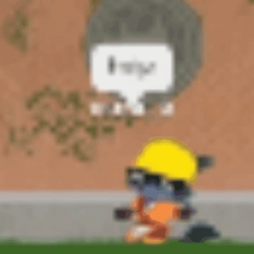 A Cartoon Character Wearing Sunglasses And A Yellow Hard Hat Says Hey GIF