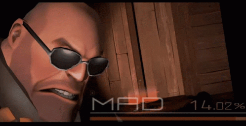 A Cartoon Character Wearing Sunglasses And The Word Mad Behind Him GIF