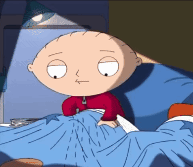A Cartoon Character With A Bald Head Is Laying In Bed With His Eyes Closed GIF