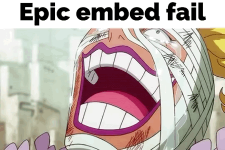 A Cartoon Character With A Bandage On His Head Is Crying With The Words Epic Embed Fail Above Him GIF