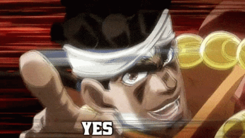 A Cartoon Character With A Bandana On His Head Is Giving A Thumbs Up And Says Yes GIF