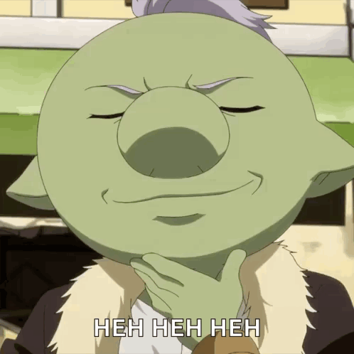 A Cartoon Character With A Big Nose And The Words Heh Heh Heh Below Him GIF